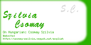 szilvia csomay business card